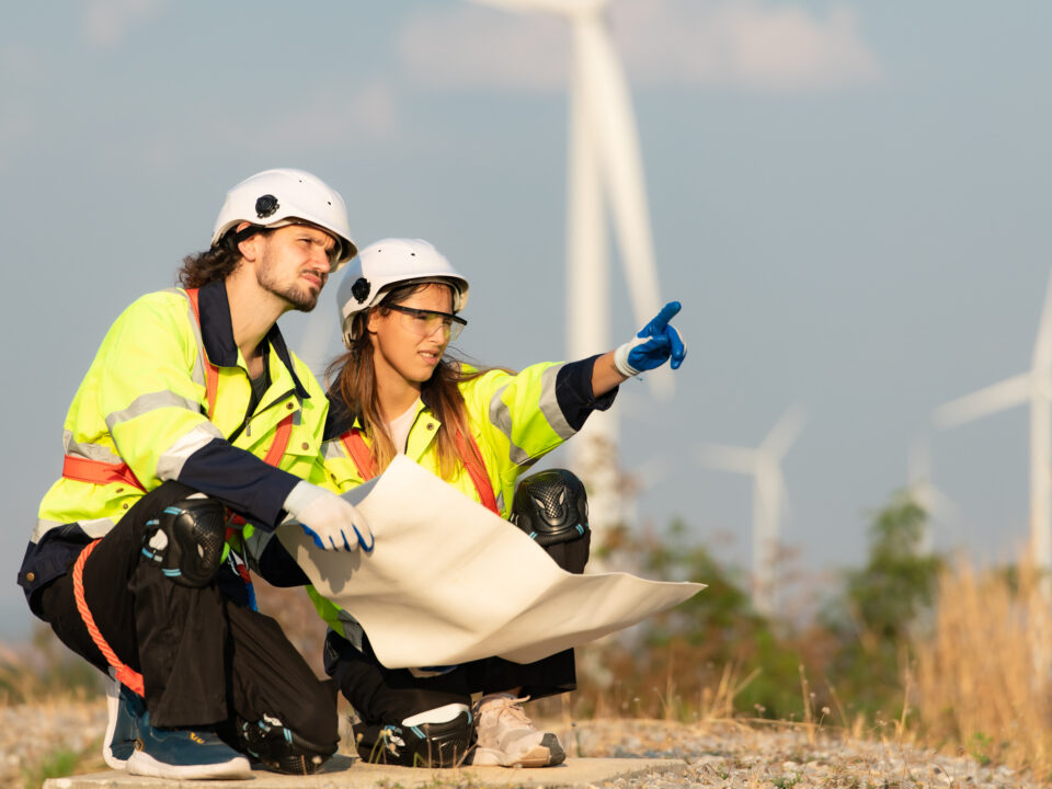 Wind Trade Academy Male and Female Wind Technicians Banner