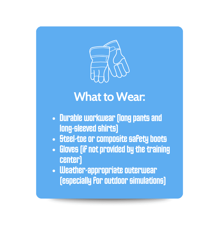 Clothing and gear checklist for GWO Basic Safety Training