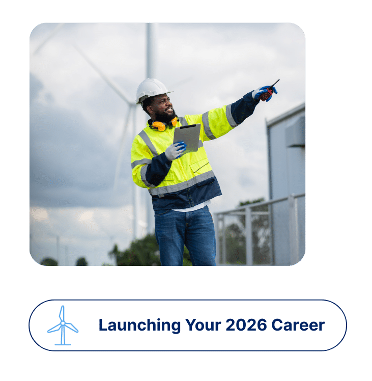 Wind technician preparing for a long-term career in the wind energy industry