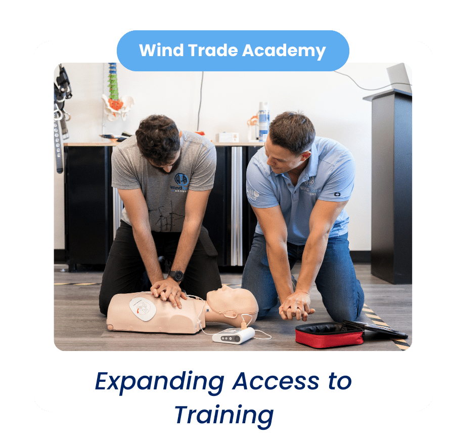 CPR training session as part of GWO Basic Safety Training certification