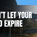GWO certification deadline reminder with wind turbines and Wind Trade Academy branding.